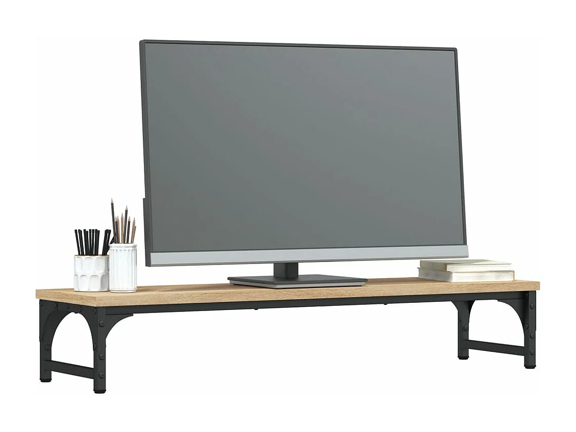 Monitorständer aus Sonoma-Eiche, 85 x 23 x 15,5 cm, Holzwerkstoff