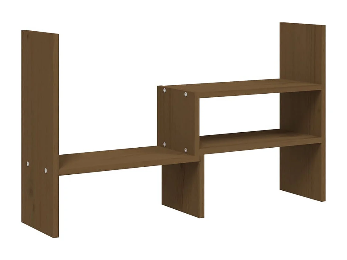 Suporte para monitor Castanho mel (39-72)x17x43 cm Madeira de pinho