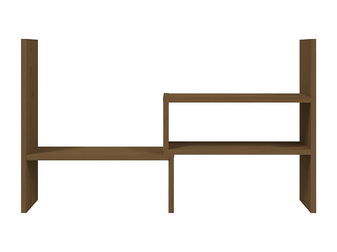 Supporto per monitor Marrone miele (39-72)x17x43 cm Legno di pino