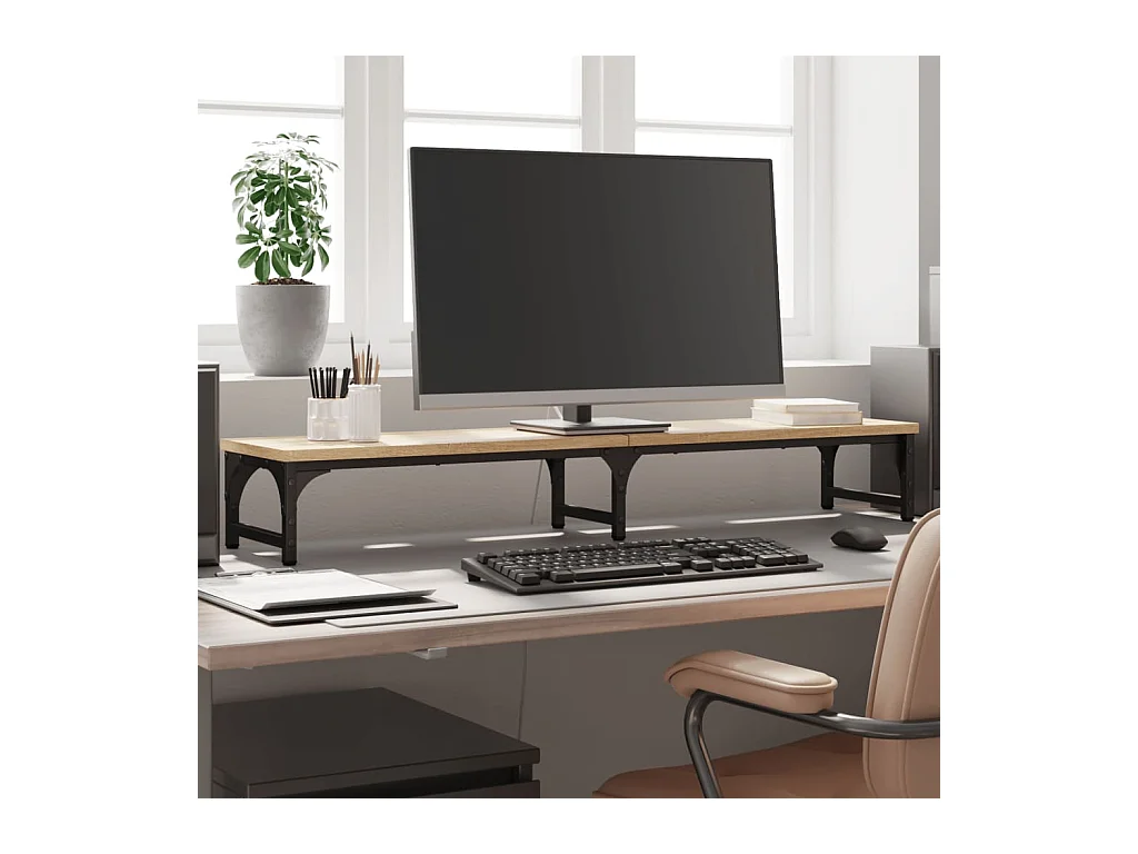 Supporto per monitor in rovere Sonoma 105x23x15,5 cm in derivati del legno
