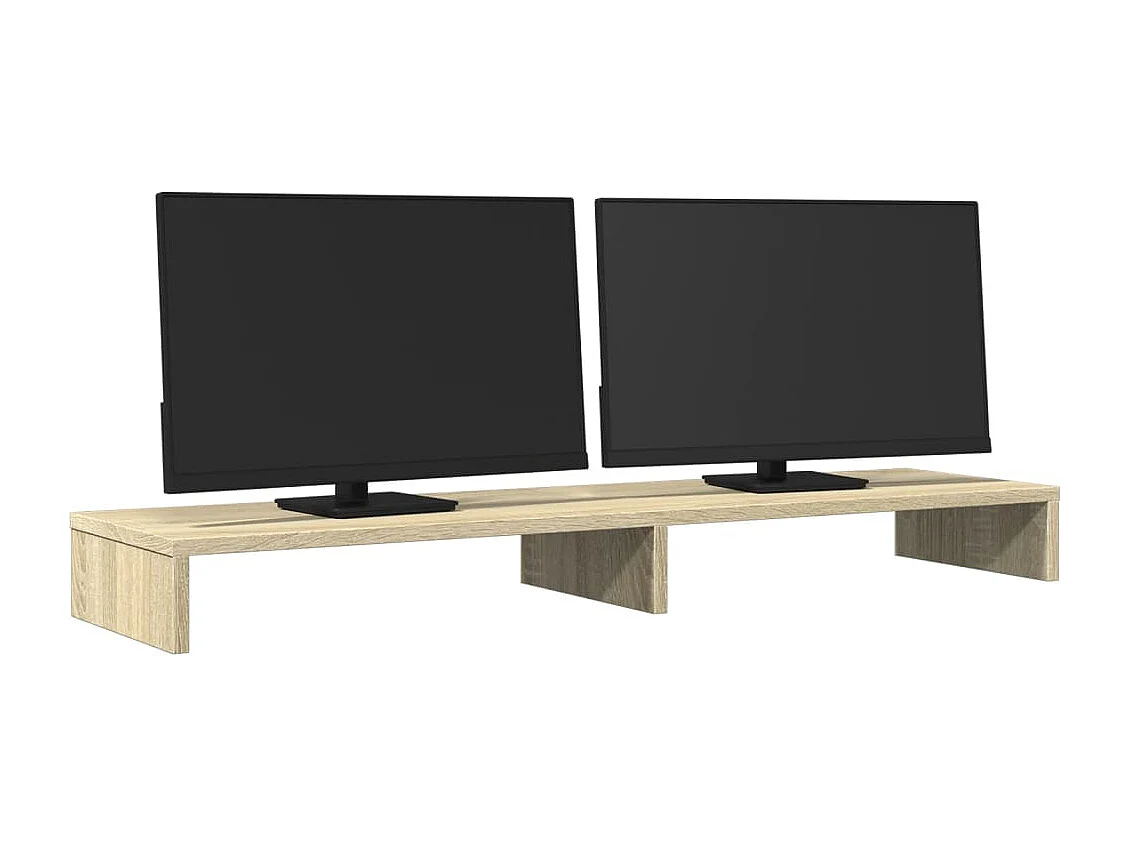Supporto per monitor in rovere Sonoma 100x27x10 cm in derivati del legno