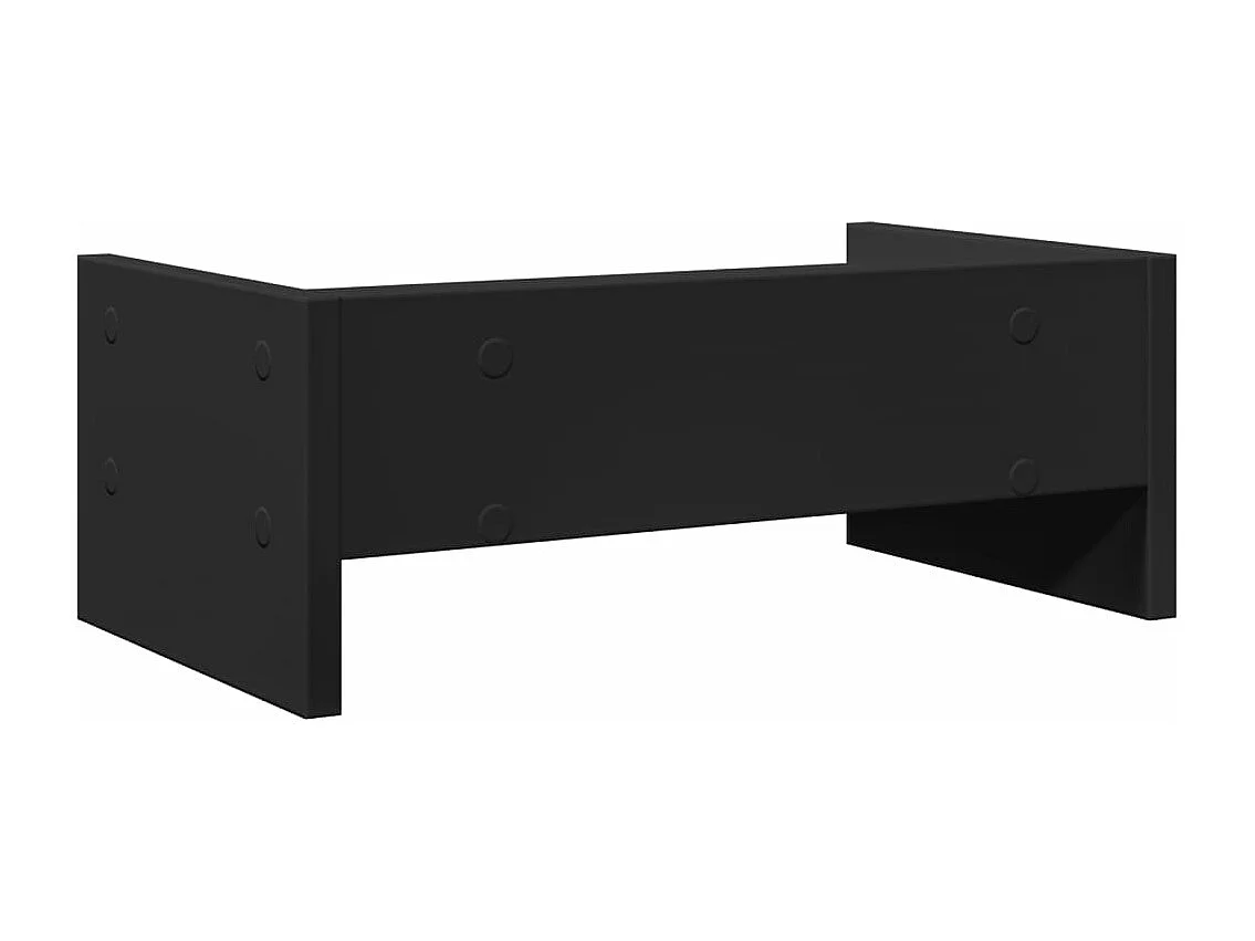 Support de moniteur noir 42x24x16 cm bois d'ingénierie