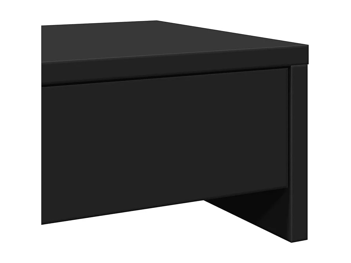 Supporto per monitor con cassetti in derivati del legno nero