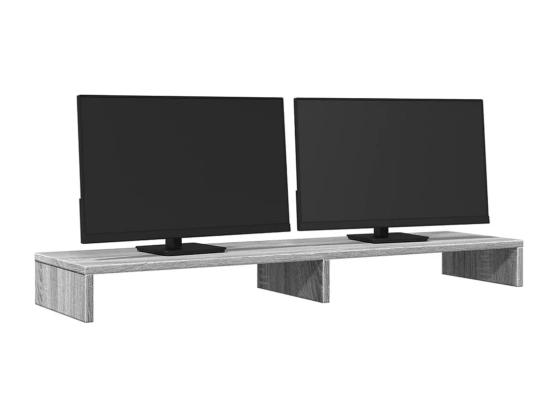 Support de moniteur sonoma gris 100x27x10 cm bois d'ingénierie