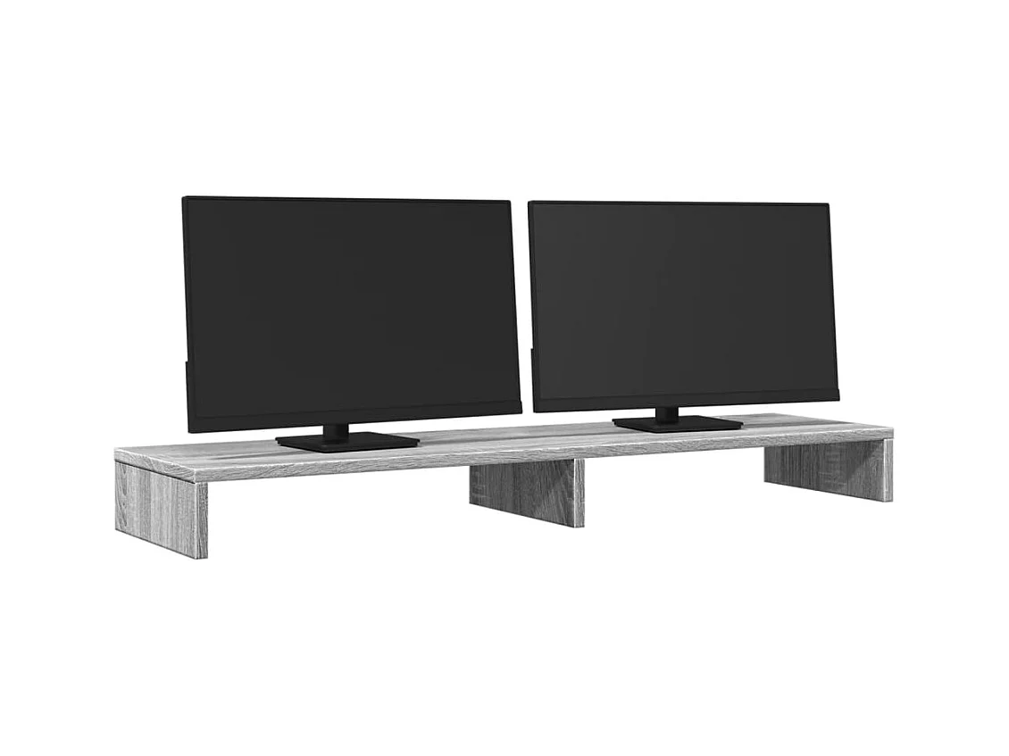 Support de moniteur sonoma gris 100x27x10 cm bois d'ingénierie
