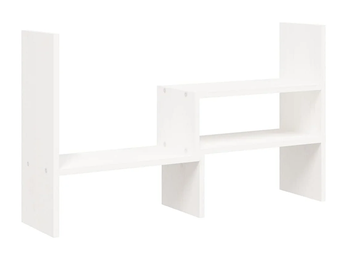 Supporto per monitor Bianco (39-72)x17x43 cm Legno di pino massiccio