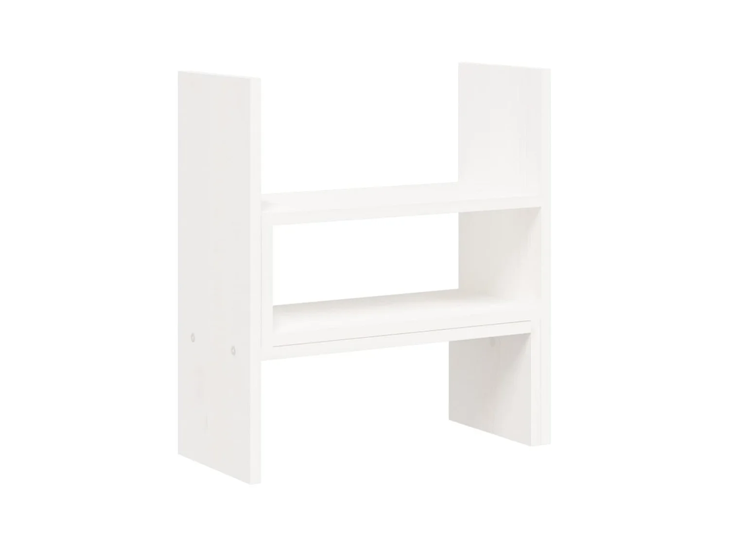 Support pour moniteur Blanc (39-72)x17x43 cm Bois de pin solide