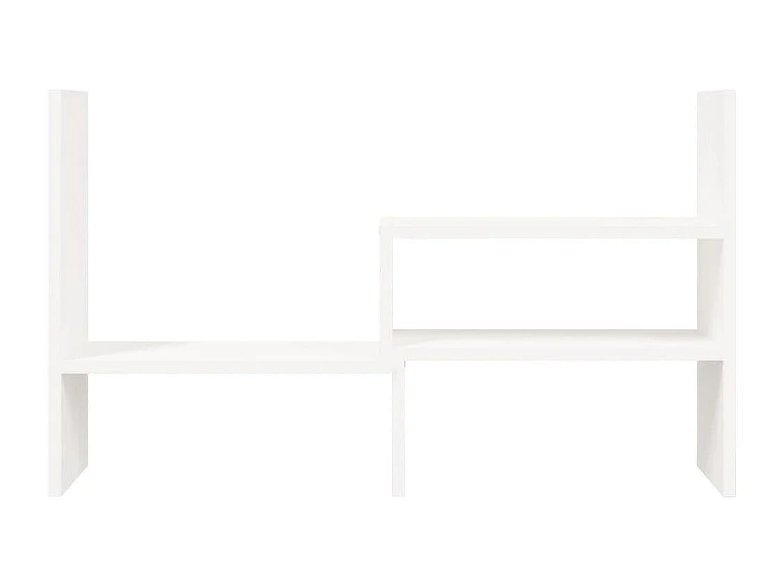 Monitorständer Weiß (39-72)x17x43 cm Massives Kiefernholz