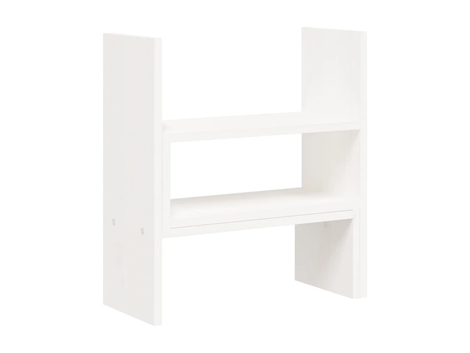 Monitorständer Weiß (39-72)x17x43 cm Massives Kiefernholz