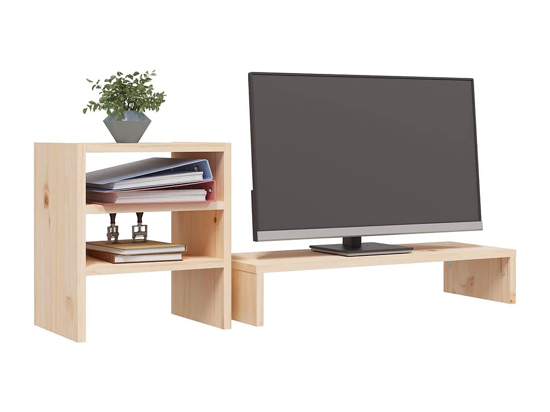 Support pour moniteur 81x20x30 cm Bois de pin solide