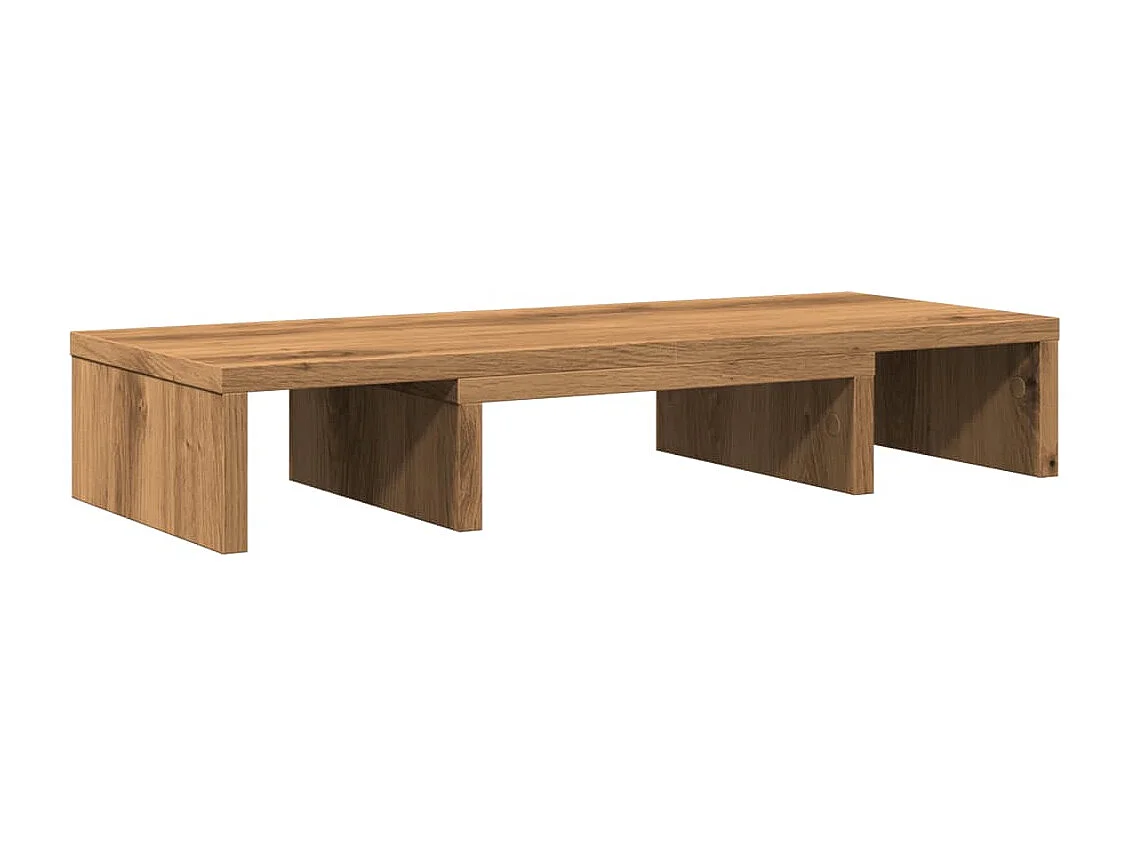 Support de moniteur réglable chêne artisanal bois d'ingénierie