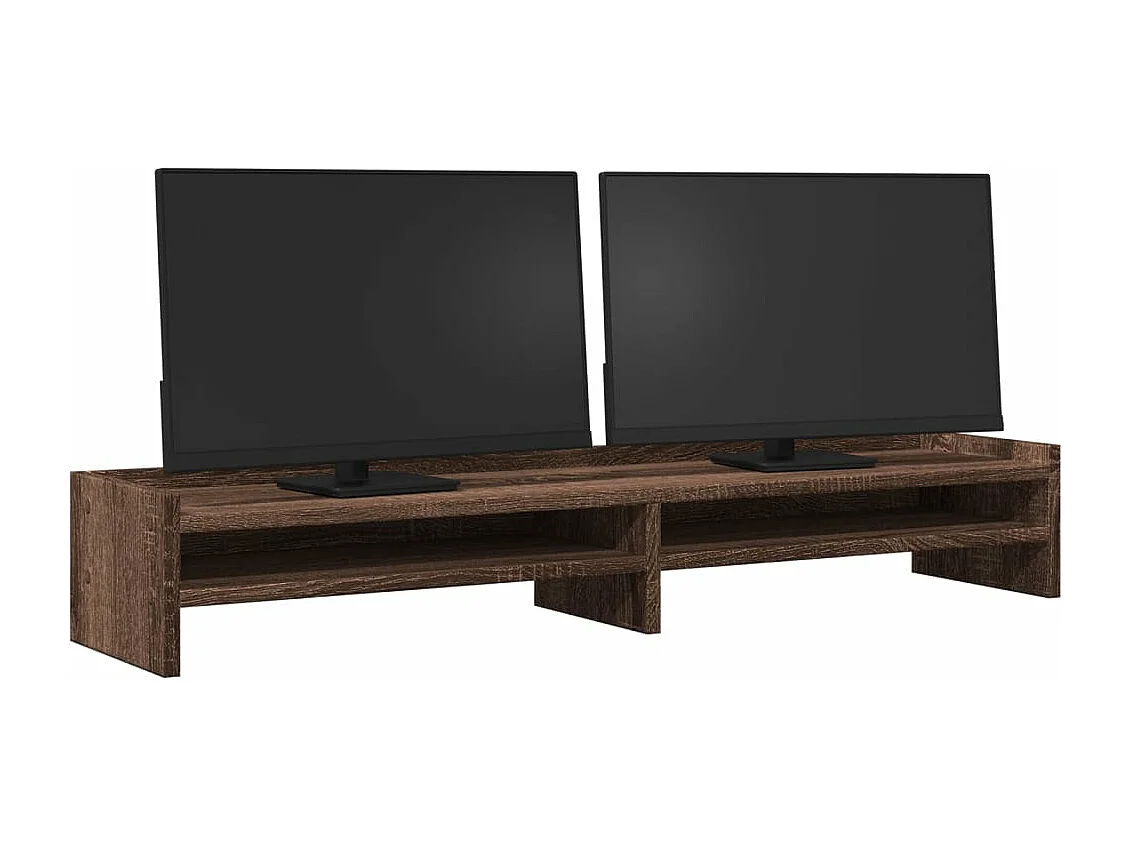 Suporte para monitor em carvalho marrom 100x24x16 cm madeira projetada