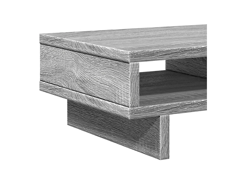 Support de moniteur sonoma gris 50x27x15 cm bois d'ingénierie