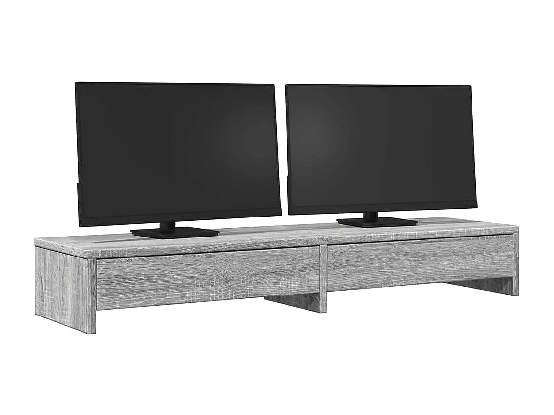 Support de moniteur avec tiroirs sonoma gris bois d'ingénierie