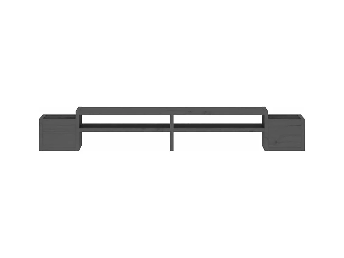 Support de moniteur Gris 100x27,5x15 cm Bois de pin solide