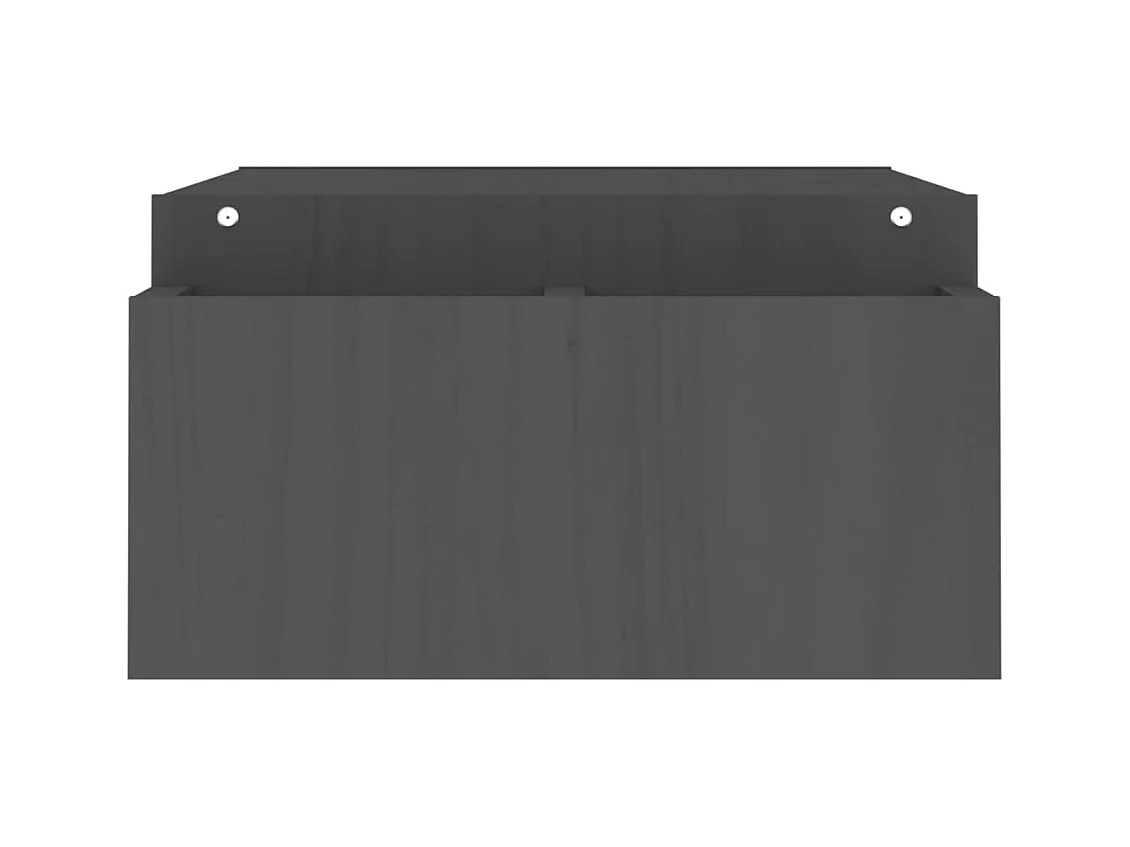Support de moniteur Gris 100x27,5x15 cm Bois de pin solide