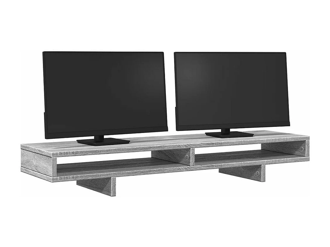 Sonoma grauer Monitorständer 100 x 27 x 15 cm, Holzwerkstoff