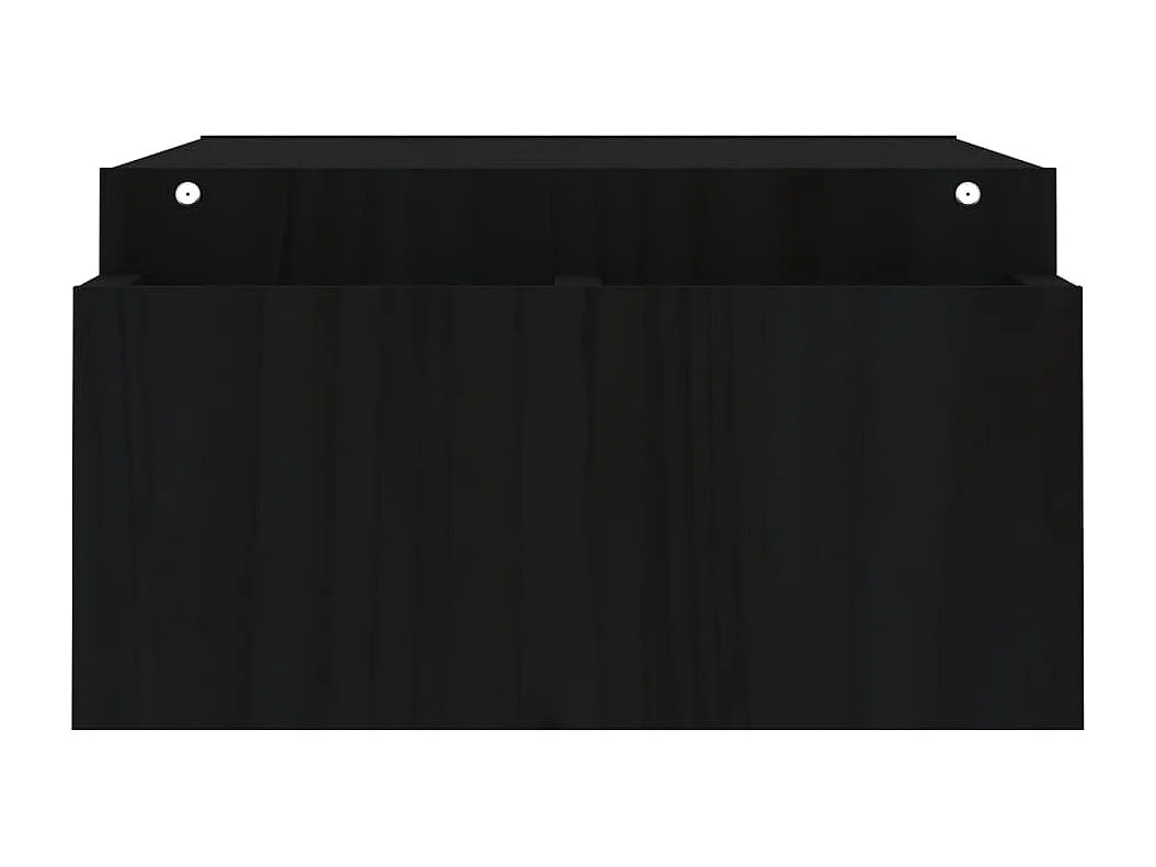 Supporto per monitor Nero 100x27,5x15 cm Legno di pino massiccio