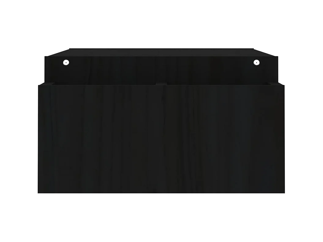 Support de moniteur Noir 100x27,5x15 cm Bois de pin solide