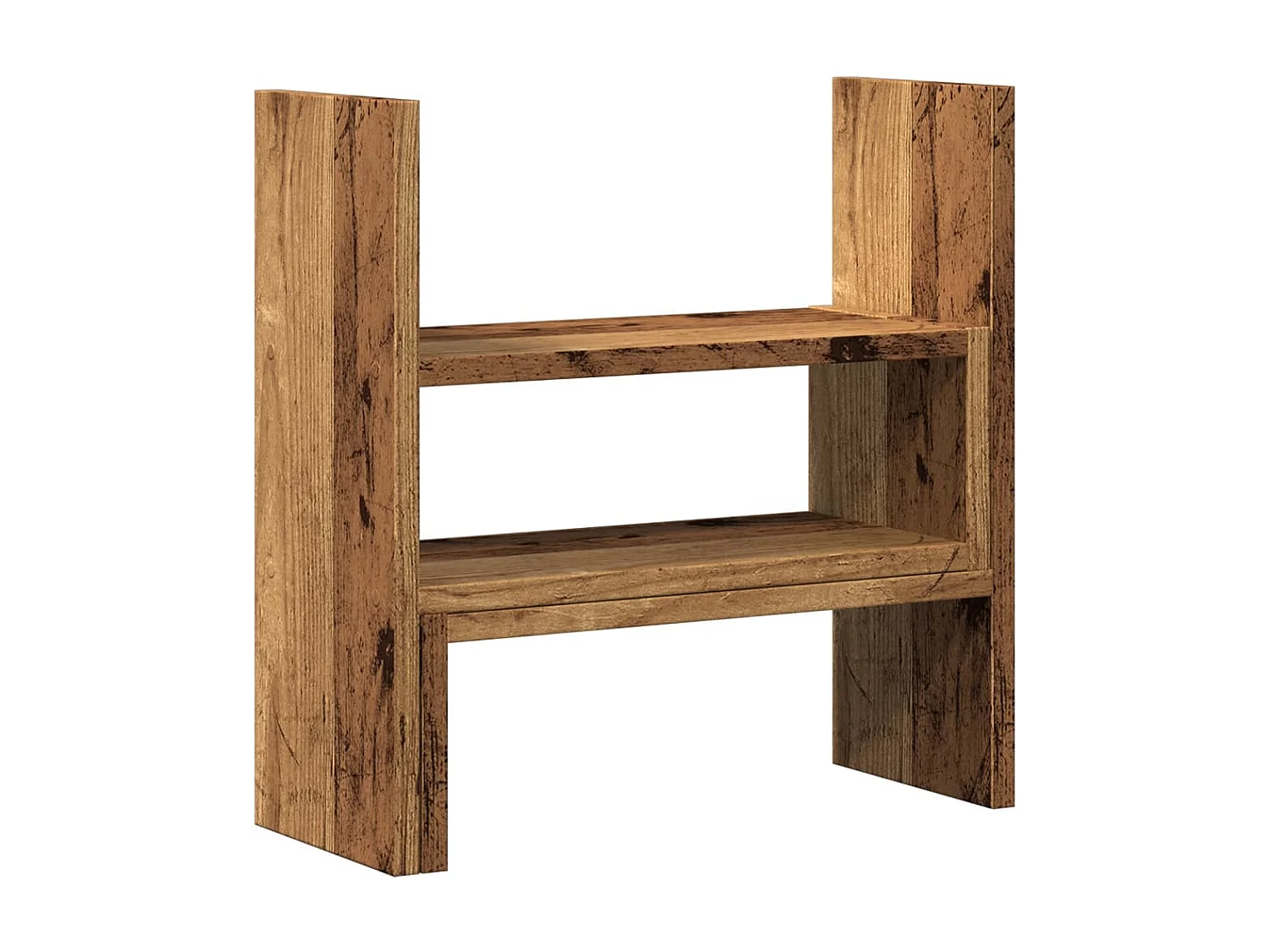 Organizador de escritorio ajustable madera vieja madera contrachapada