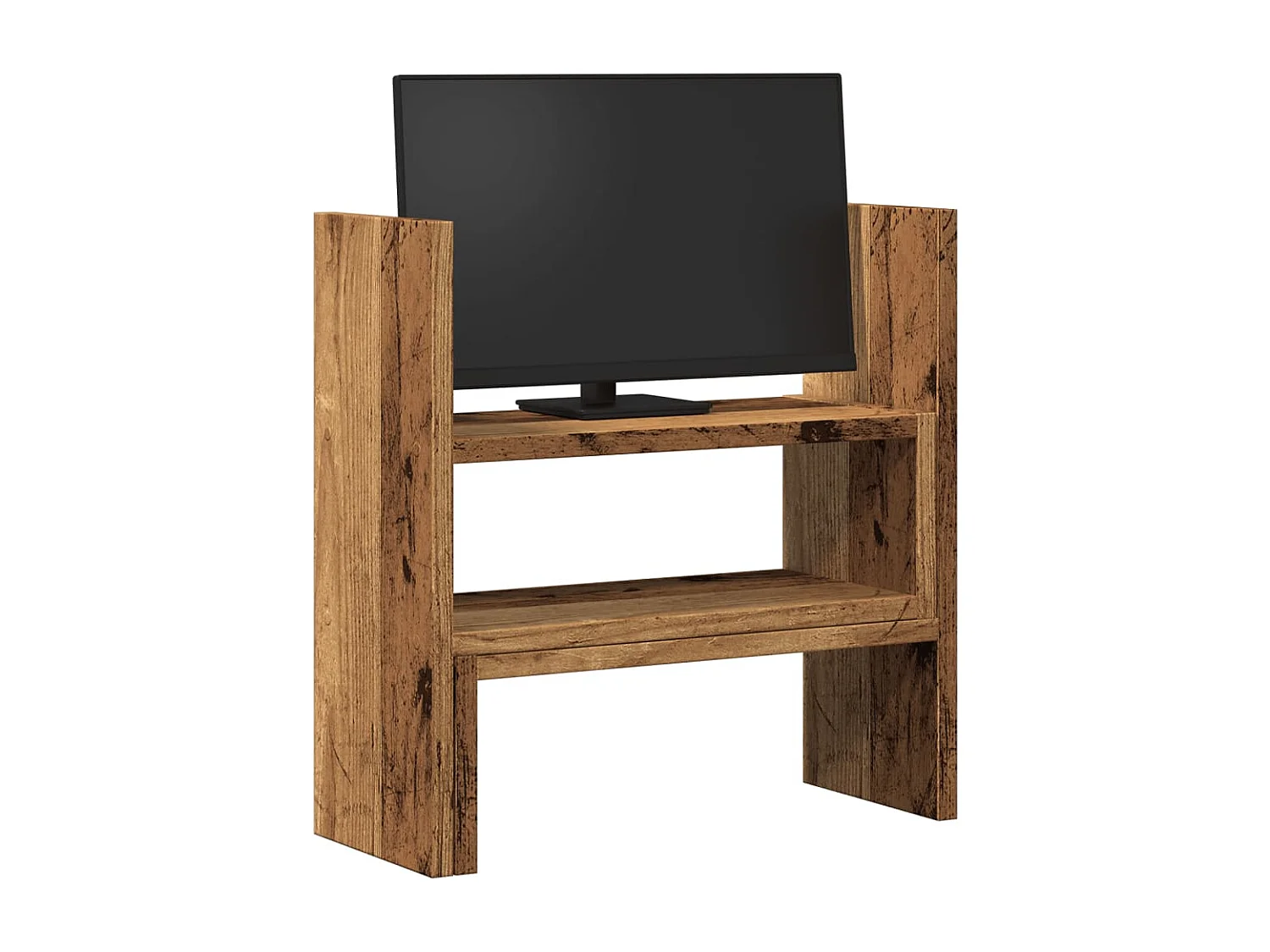 Organizador de escritorio ajustable madera vieja madera contrachapada