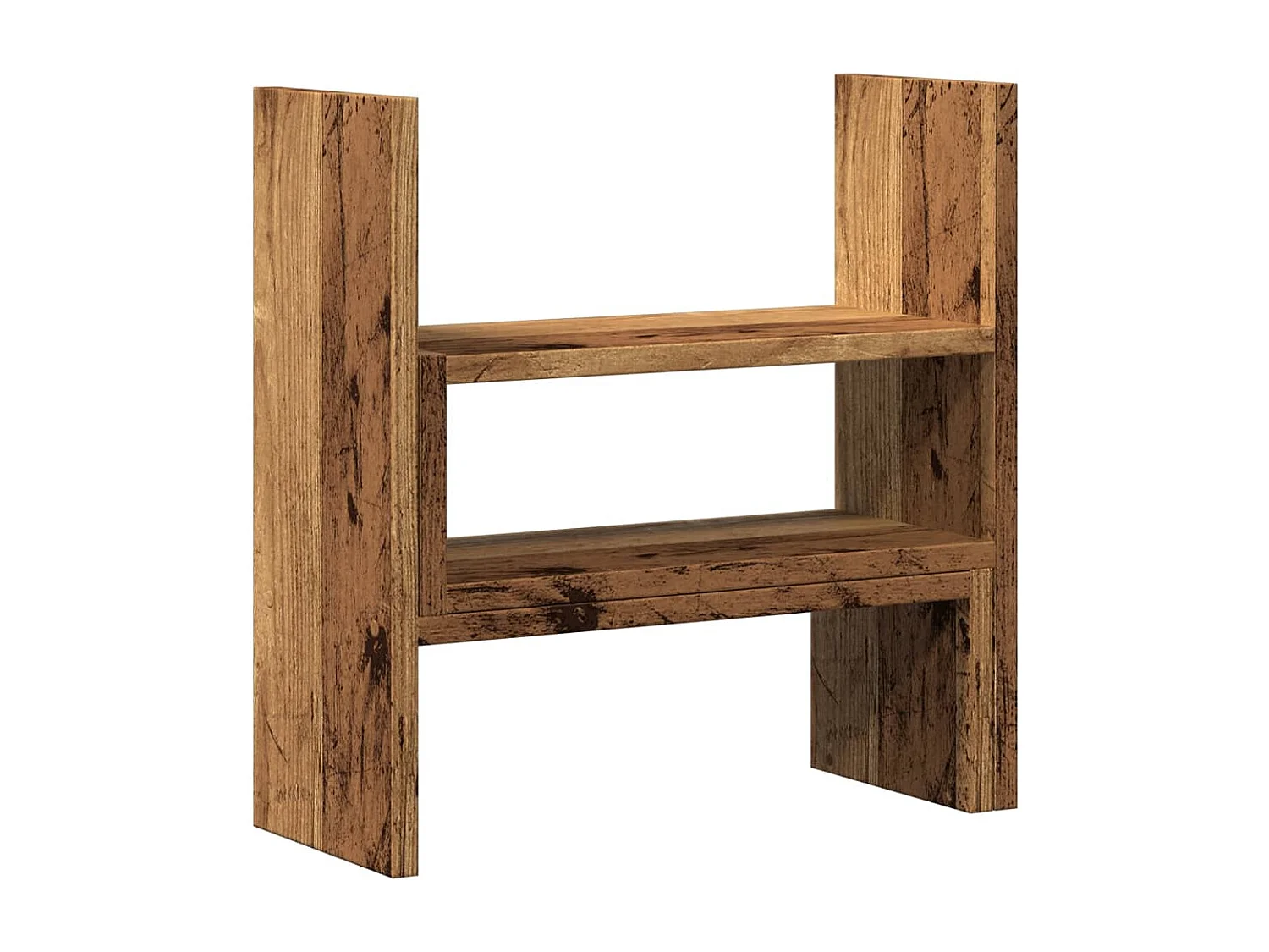 Organizador de escritorio ajustable madera vieja madera contrachapada