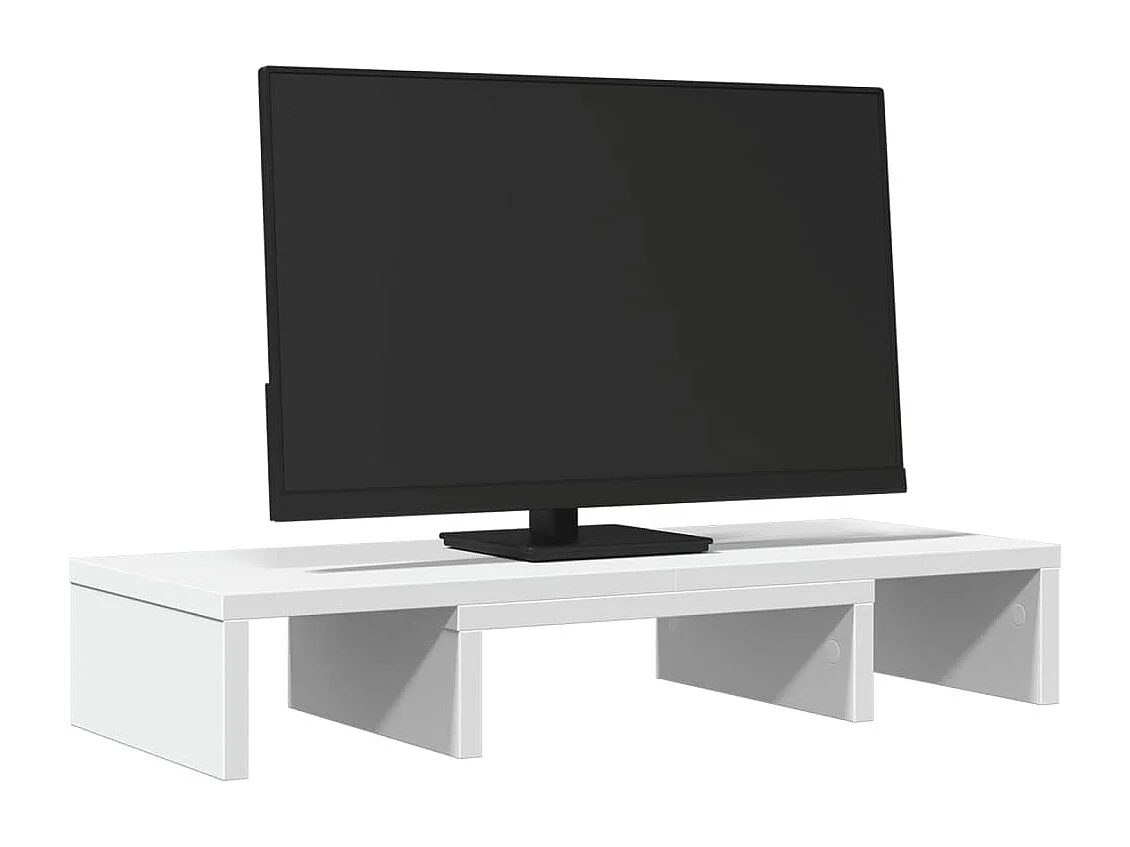 Supporto per monitor regolabile in derivati del legno bianco