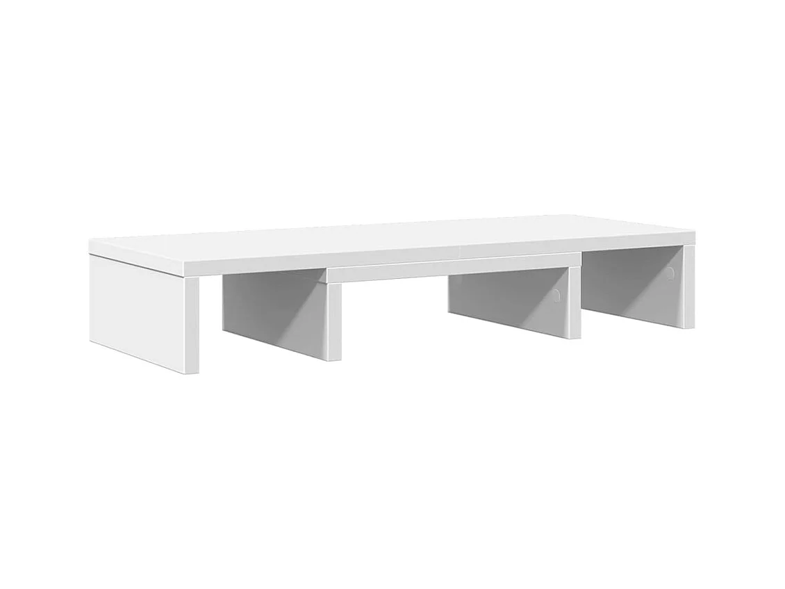 Support de moniteur réglable blanc bois d'ingénierie