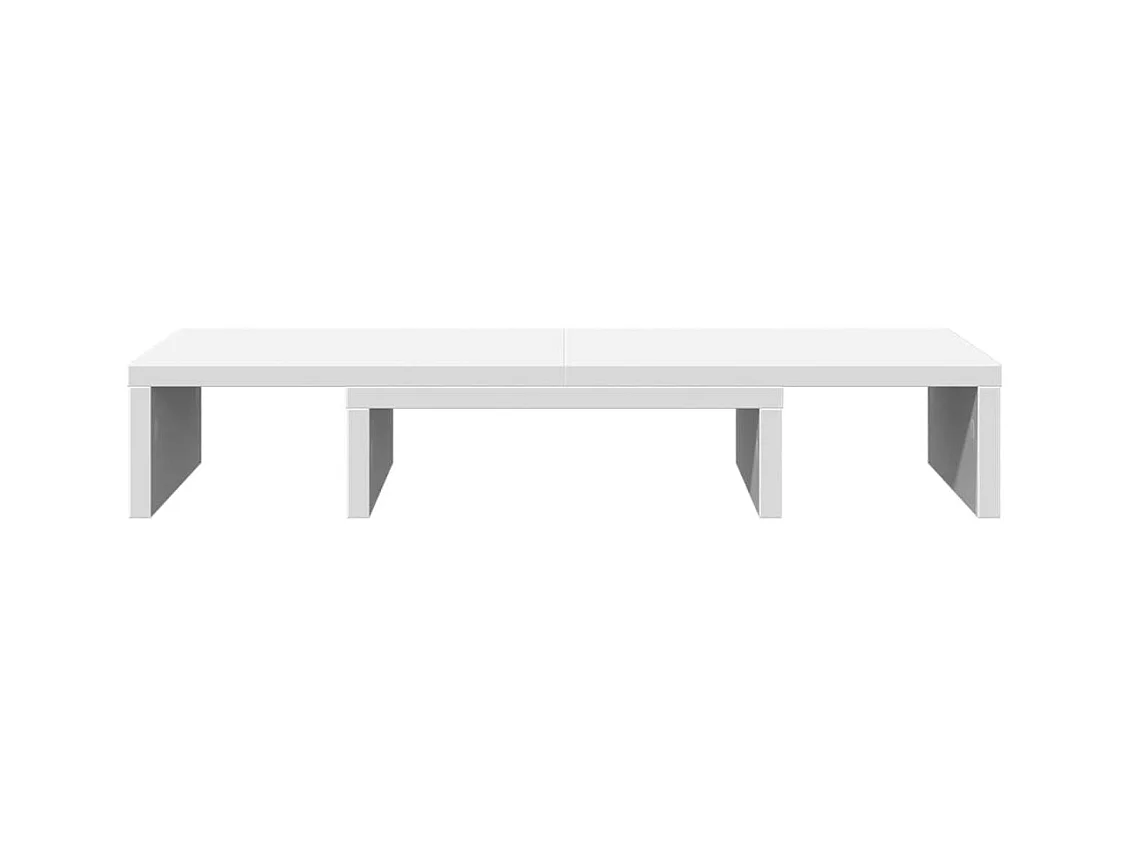 Support de moniteur réglable blanc bois d'ingénierie