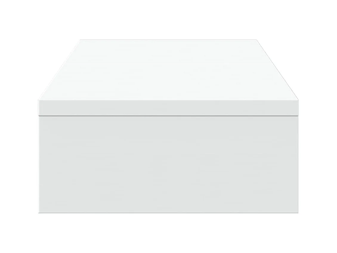 Support de moniteur réglable blanc bois d'ingénierie