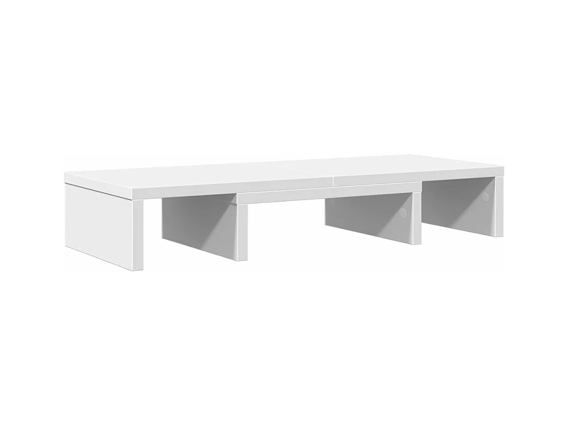 Support de moniteur réglable blanc bois d'ingénierie