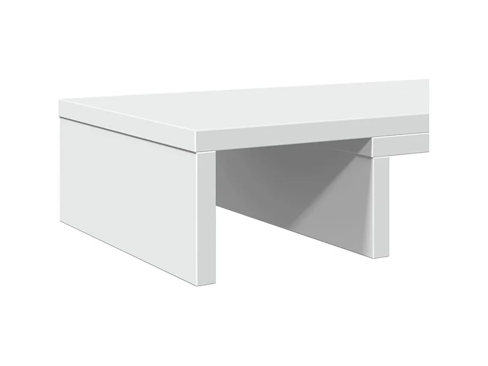 Support de moniteur réglable blanc bois d'ingénierie