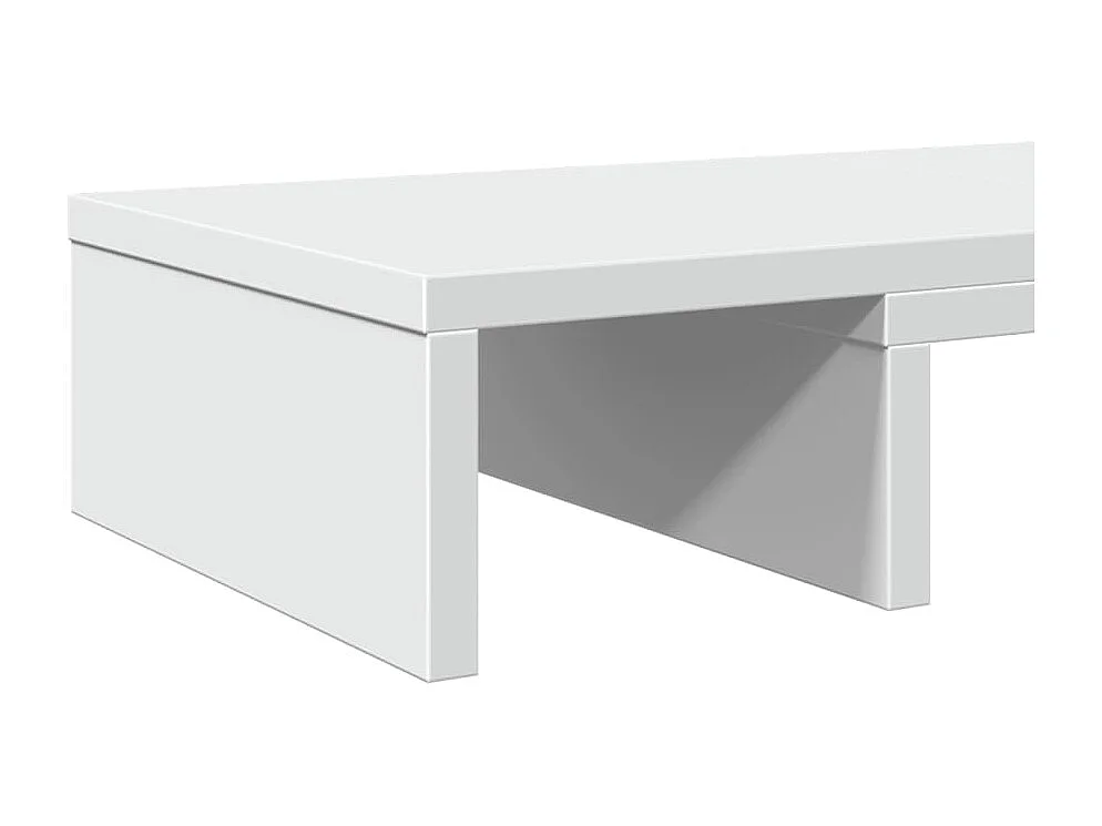 Support de moniteur réglable blanc bois d'ingénierie