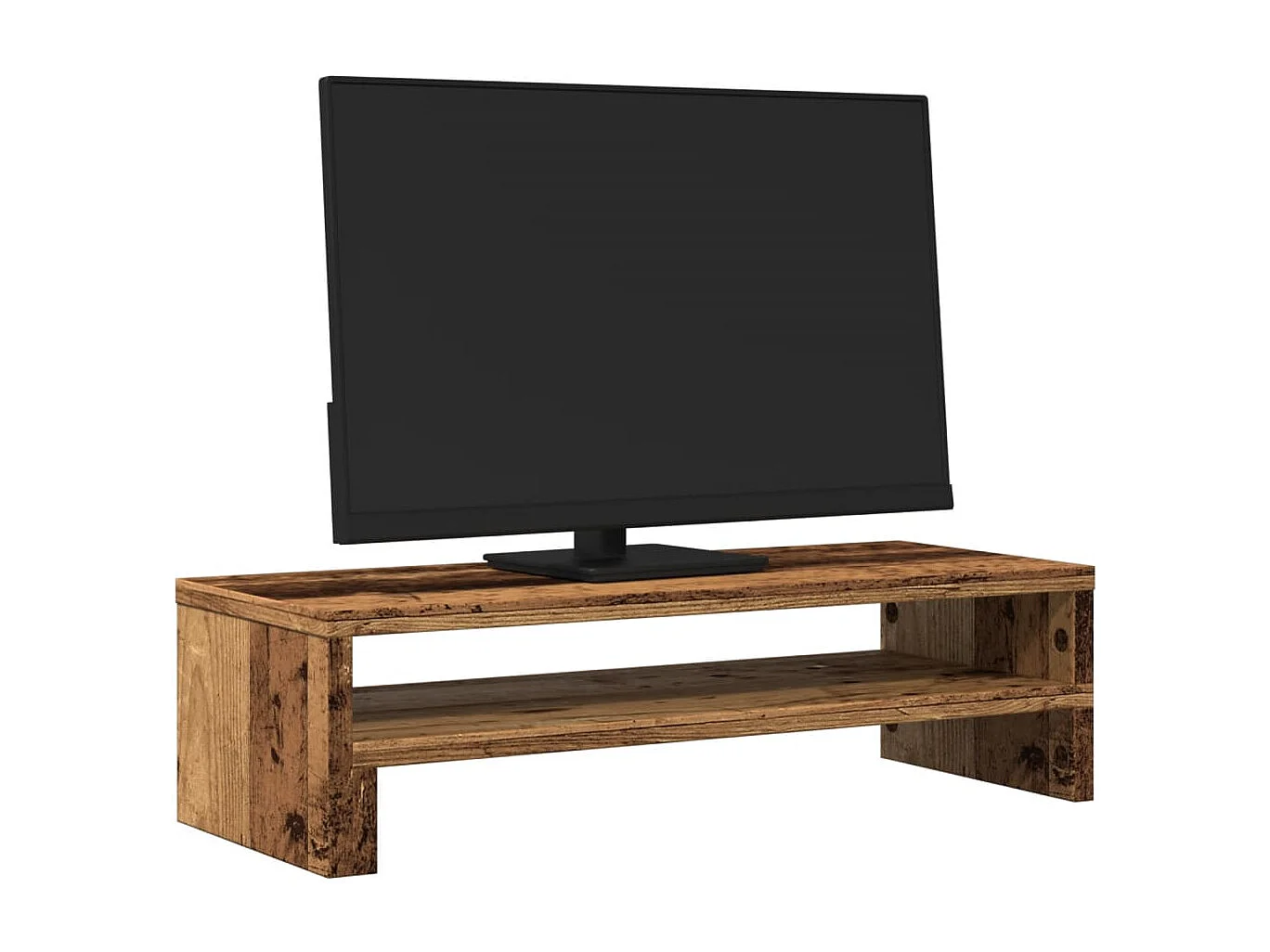 Support de moniteur vieux bois 54x22x15 cm bois d'ingénierie