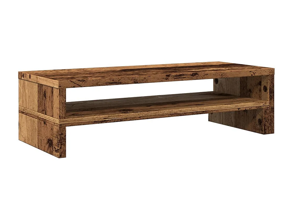 Support de moniteur vieux bois 54x22x15 cm bois d'ingénierie