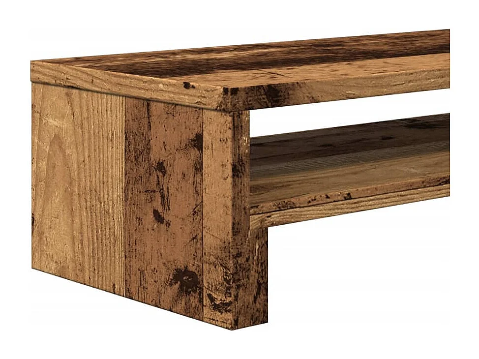 Support de moniteur vieux bois 54x22x15 cm bois d'ingénierie