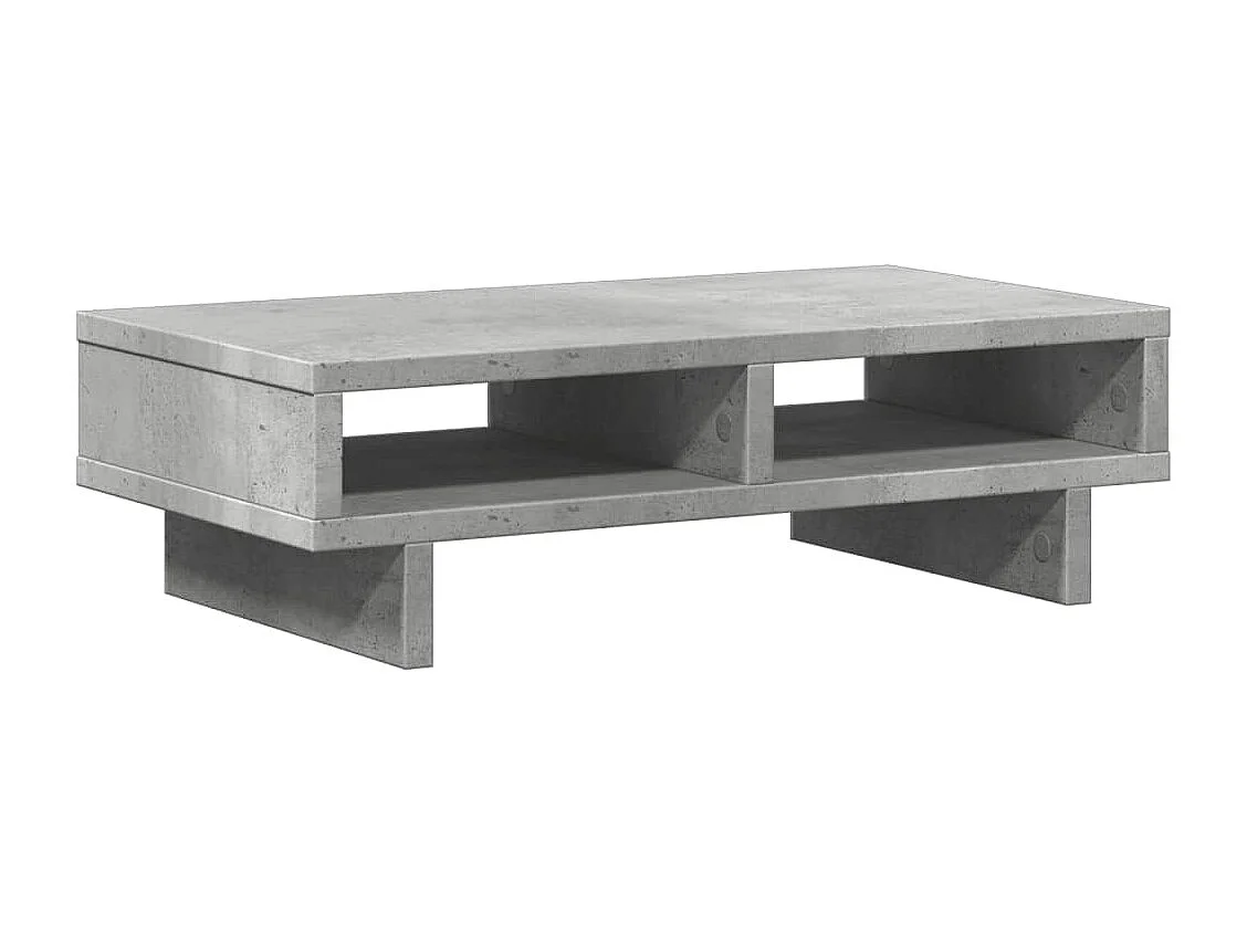 Support de moniteur gris béton 50x27x15 cm bois d'ingénierie