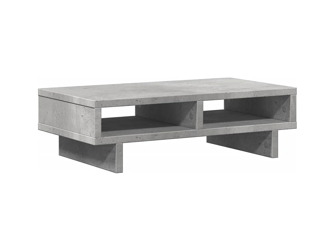 Betongrijze monitorstandaard 50x27x15 cm parket
