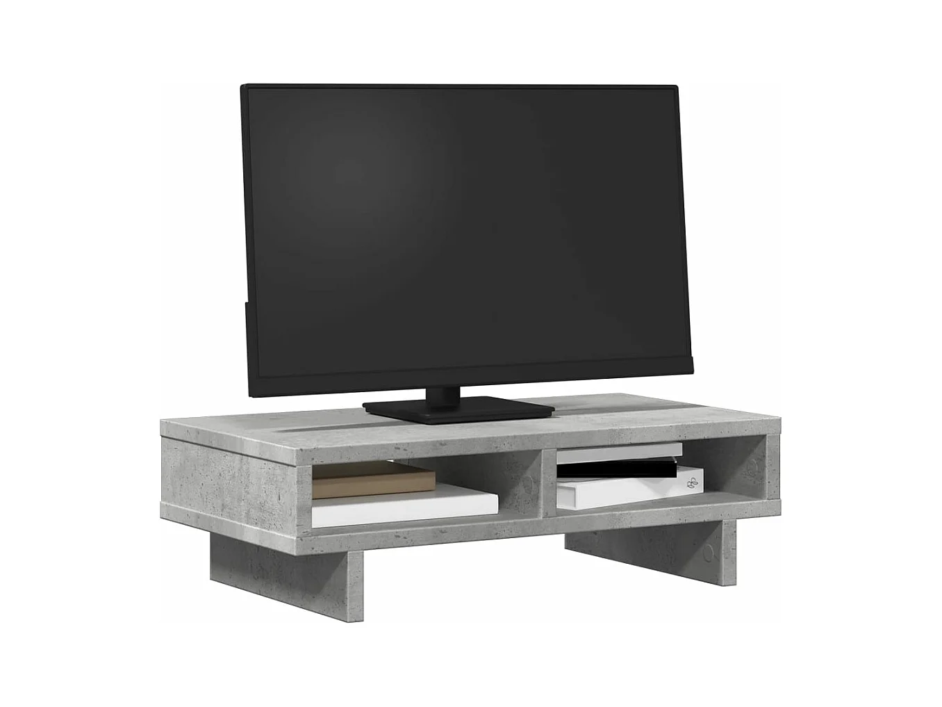 Betongrijze monitorstandaard 50x27x15 cm parket