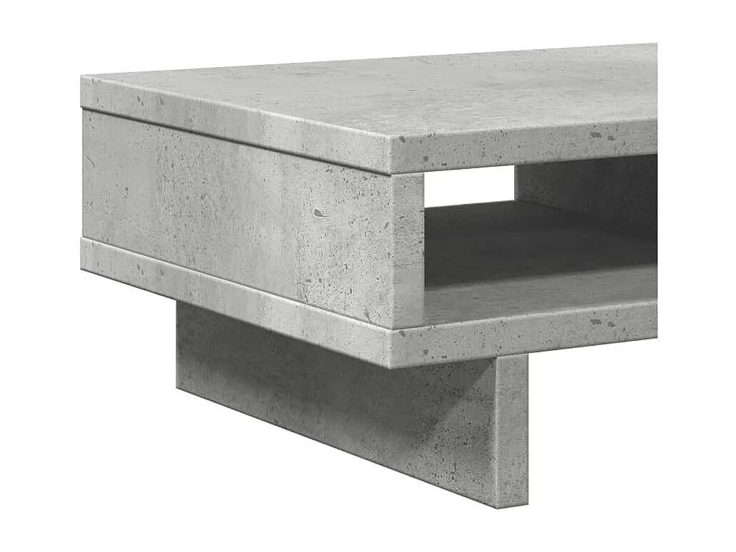 Support de moniteur gris béton 50x27x15 cm bois d'ingénierie
