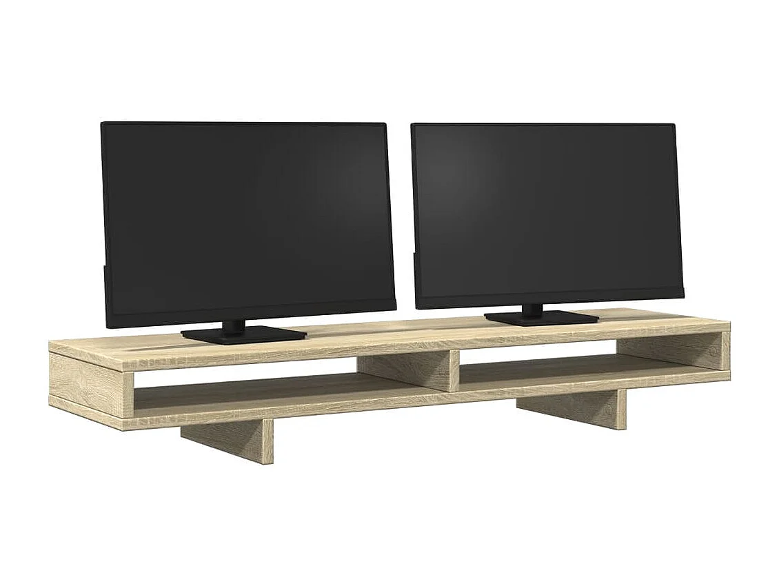 Soporte para monitor roble Sonoma 100x27x15 cm madera contrachapada