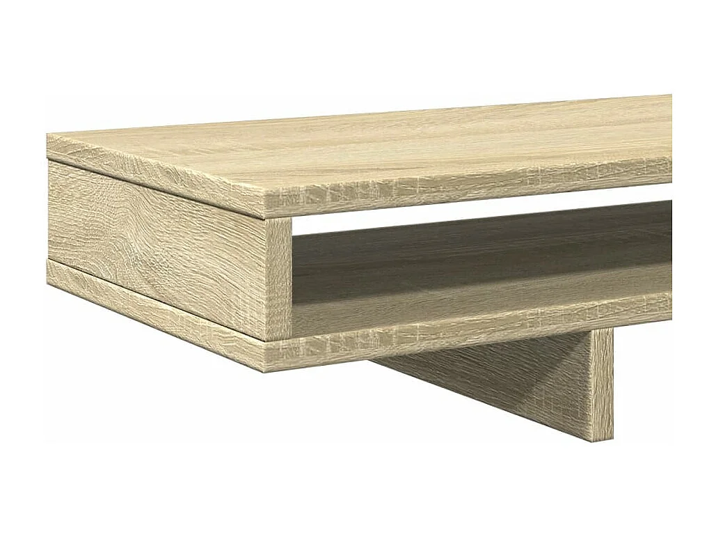Soporte para monitor roble Sonoma 100x27x15 cm madera contrachapada