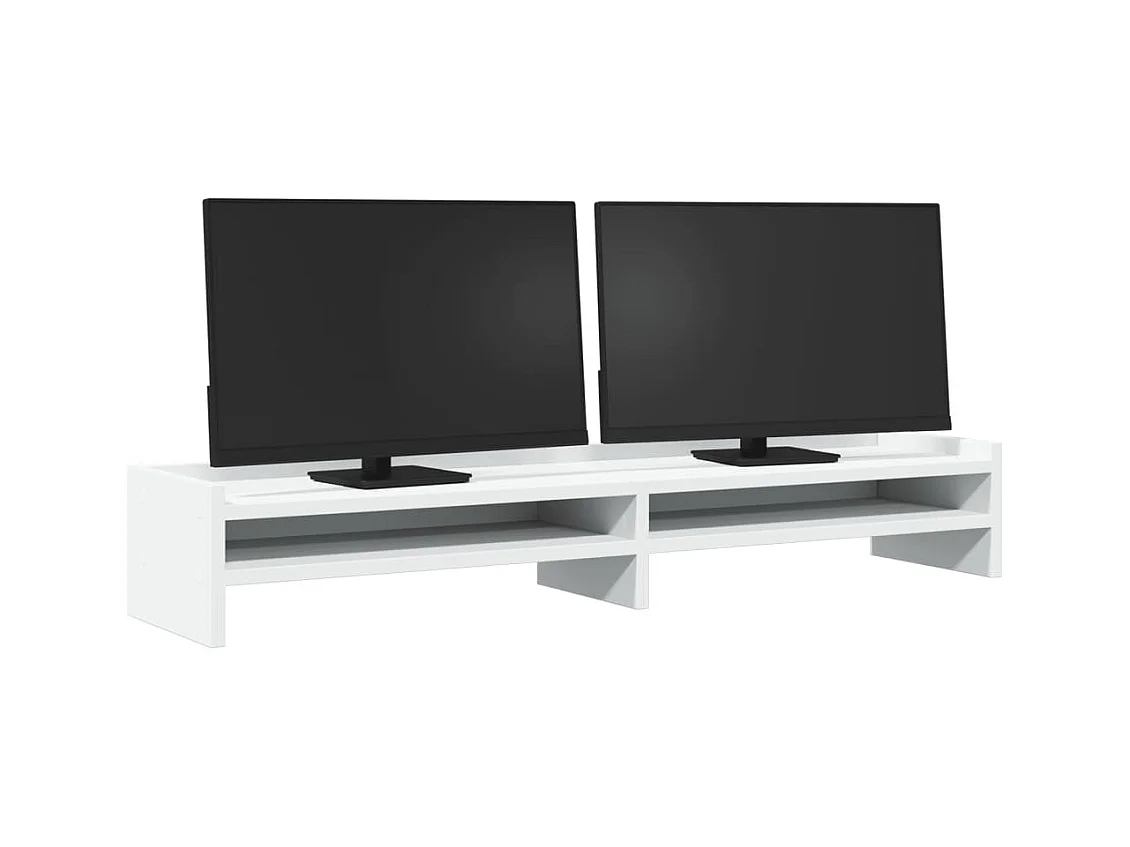 Support de moniteur blanc 100x24x16 cm bois d'ingénierie