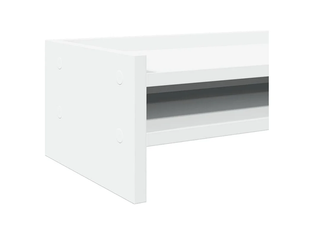 Support de moniteur blanc 100x24x16 cm bois d'ingénierie