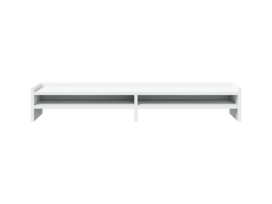 Support de moniteur blanc 100x24x16 cm bois d'ingénierie