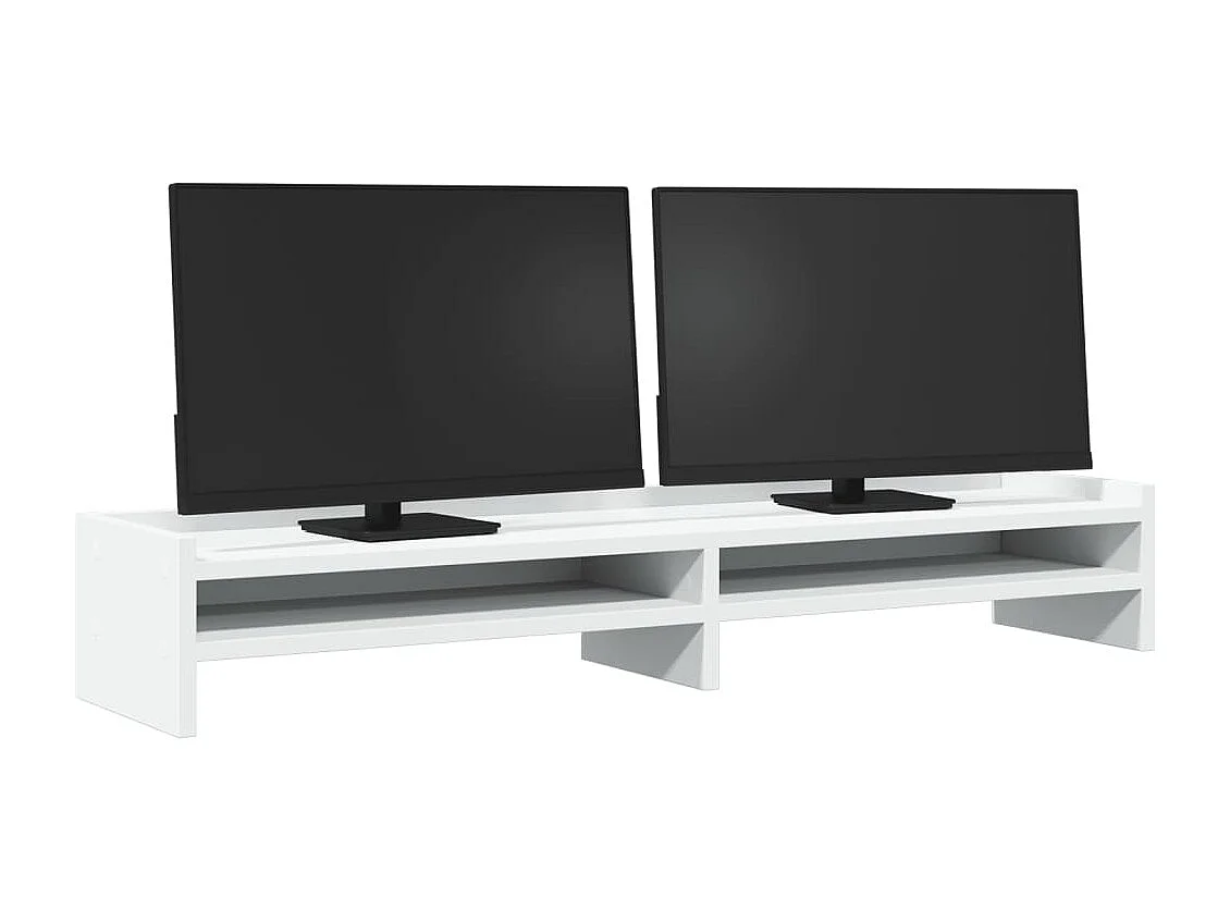 Support de moniteur blanc 100x24x16 cm bois d'ingénierie