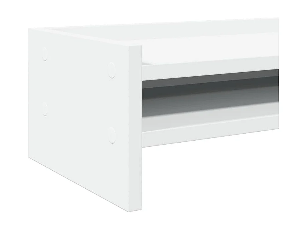 Support de moniteur blanc 100x24x16 cm bois d'ingénierie