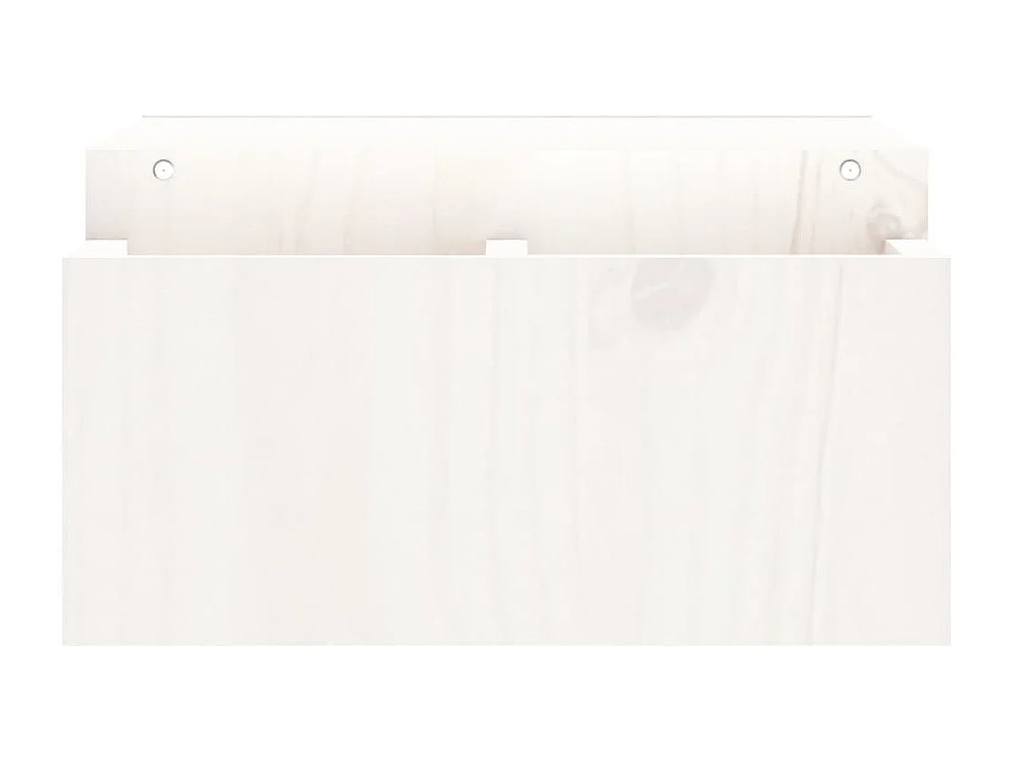 Soporte para monitor Blanco 70x27,5x15 cm Madera maciza de pino