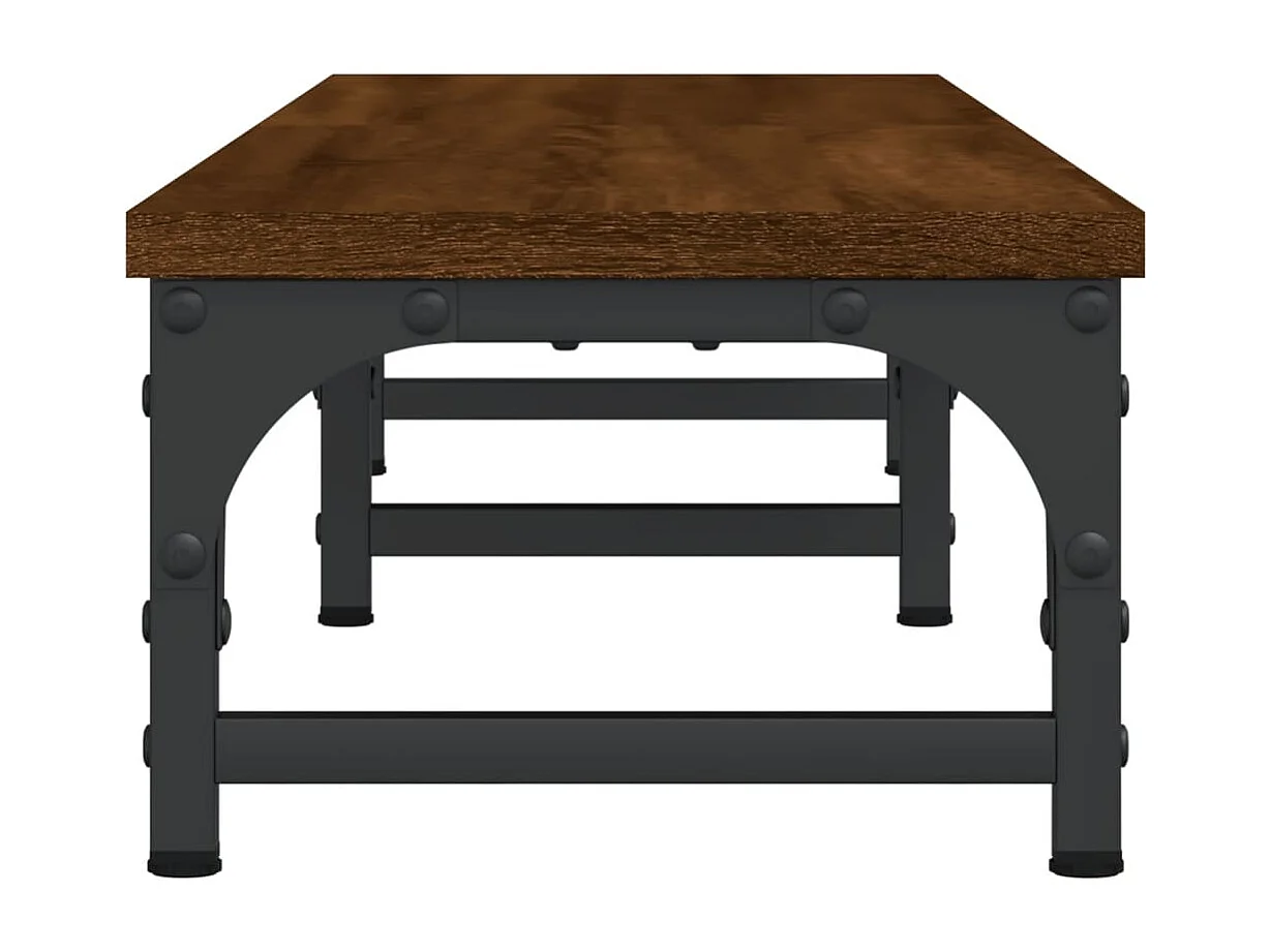 Soporte para monitor roble marrón 105x23x15,5 cm madera contrachapada