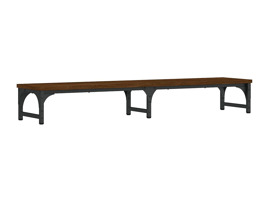 Soporte para monitor roble marrón 105x23x15,5 cm madera contrachapada